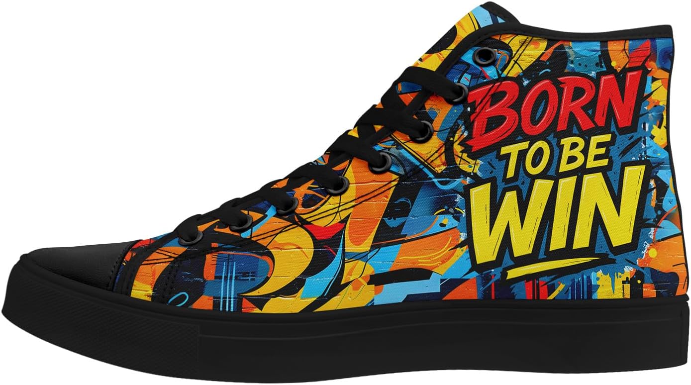 

Модные высокие кеды-граффити для мужчин и женщин, легкие стильные текстильные кроссовки, плоская подошва, дышащая обувь для студентов Coolcustomize, черный/синий/желтый/оранжевый