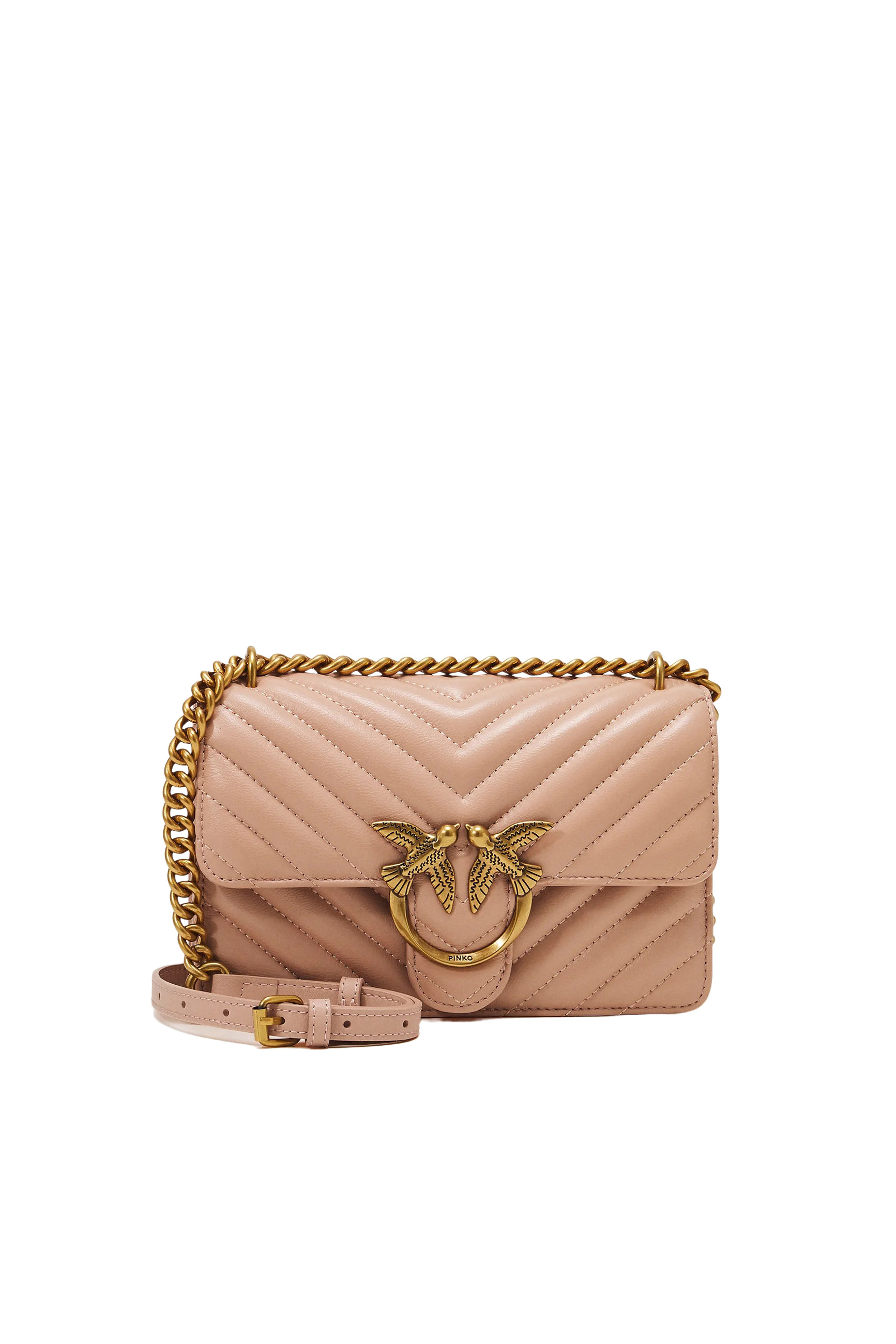 

Сумка Pinko стеганая, розовый