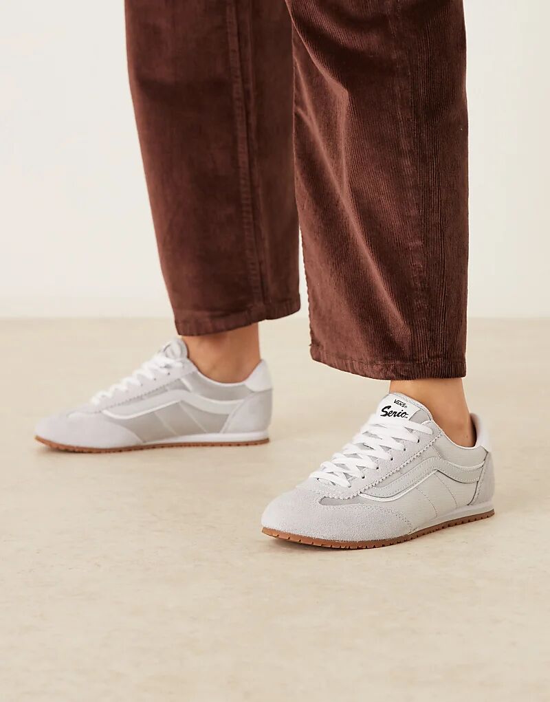 Кроссовки Vans Super Lowpro в цвете металлик серый и серебристый