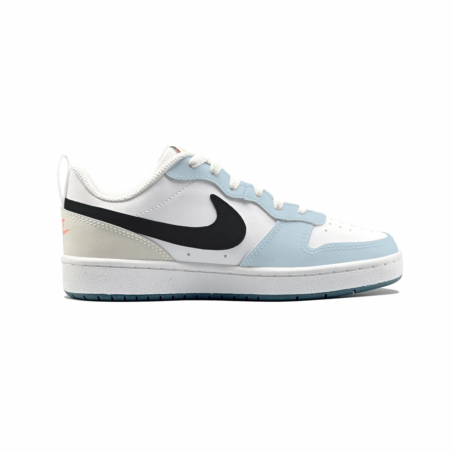 Кроссовки для скейтбординга Court Borough 2 Star Trace Blue Leather, низкие, детские, унисекс Nike, Light Blue — фото 3