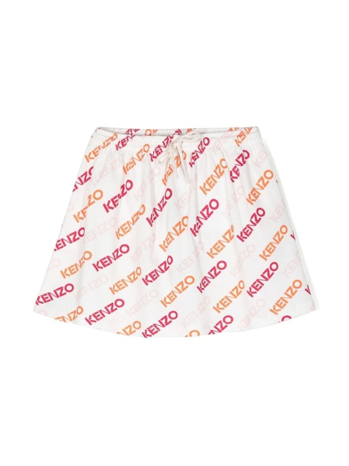 

Kenzo Kids юбка с кулиской и логотипом, белый