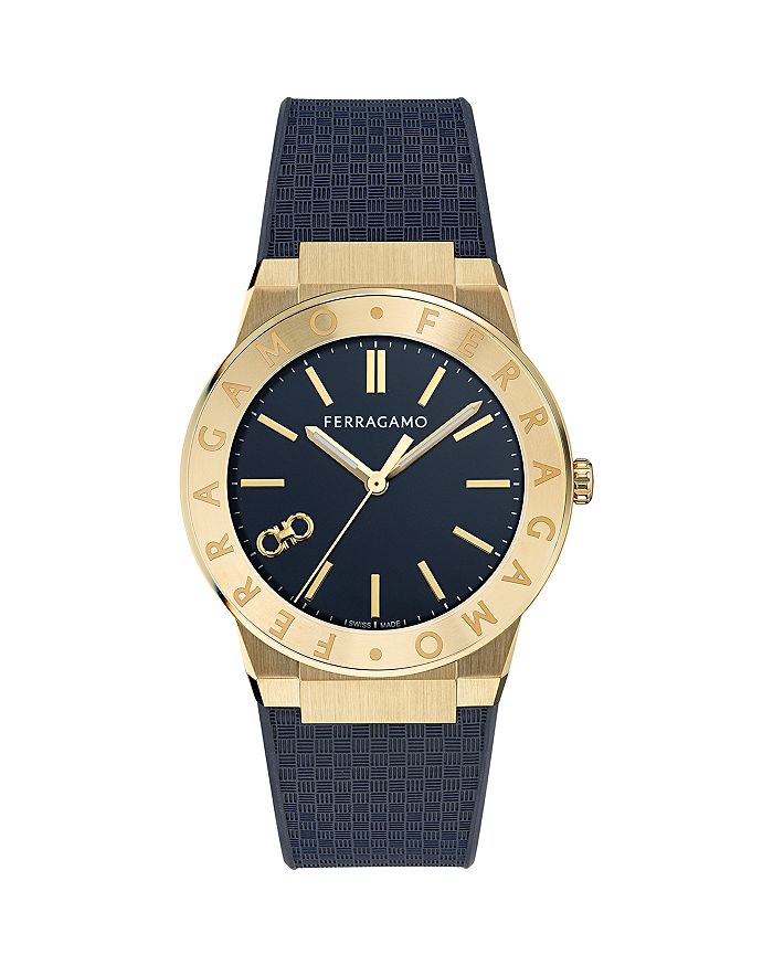 

Сапфировые часы с логотипом, 41 мм FERRAGAMO, синий
