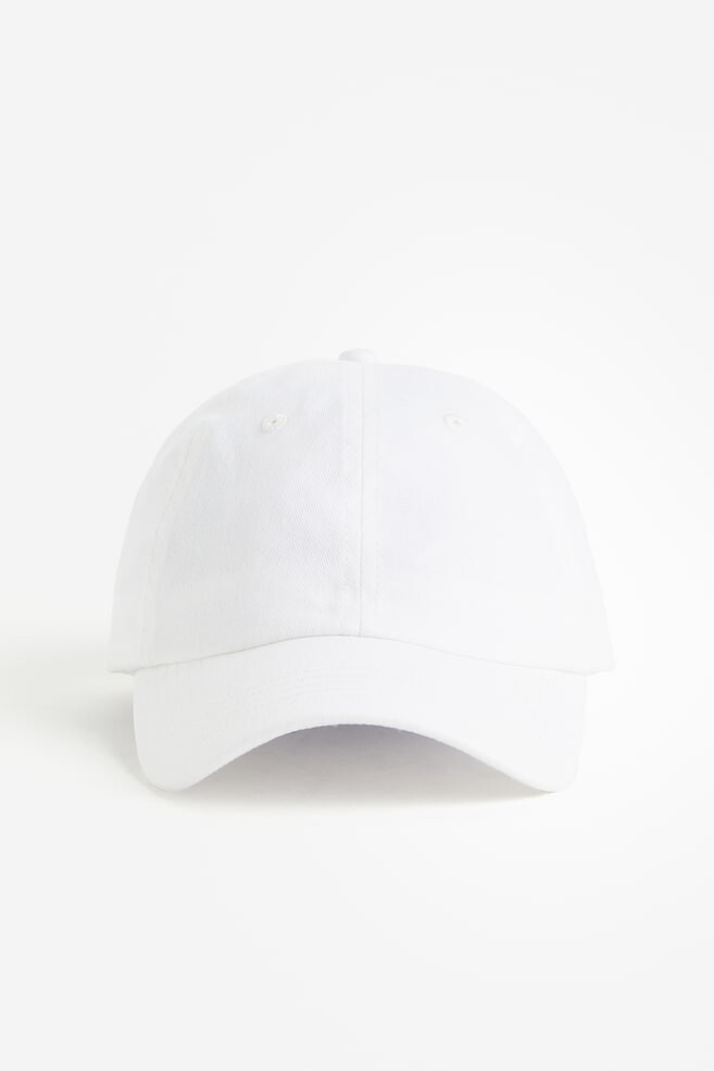 

Кепка из хлопкового твила H&M, белый