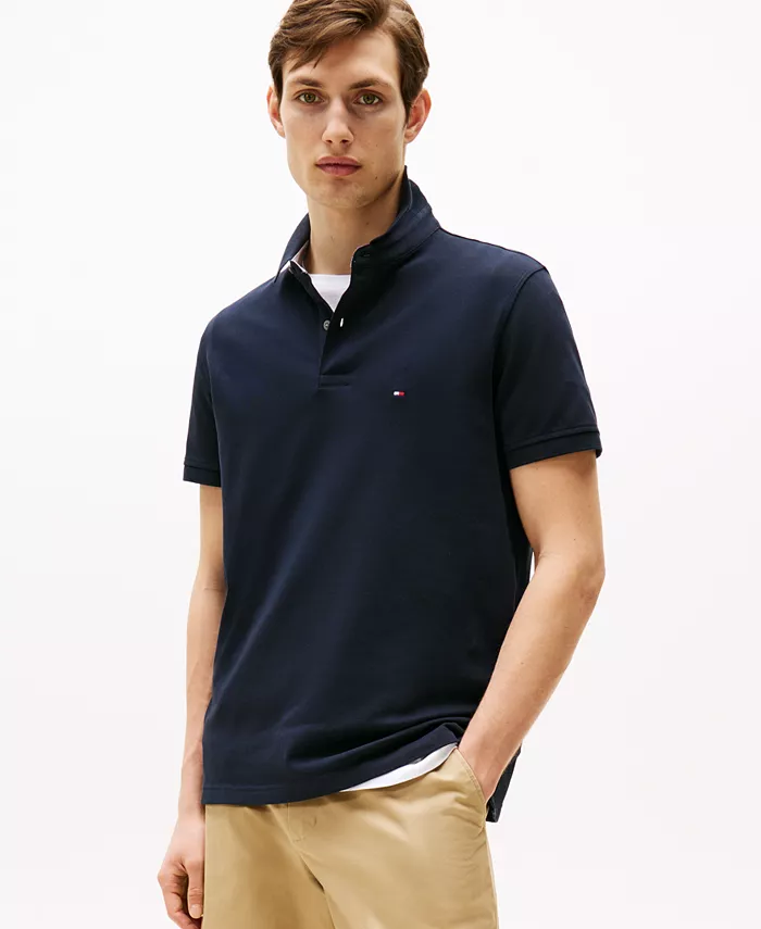

Мужская хлопковая классическая поло 1985 Tommy Hilfiger, синий