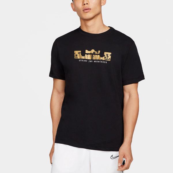 Футболка men's dri-fit lebron casual sports basketball short sleeve t-shirt Nike, черный — фото 4