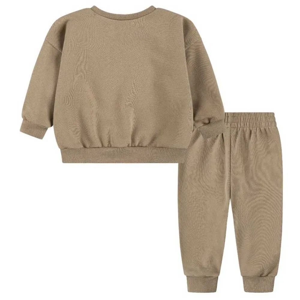 Детский комплект из свитшота и спортивных штанов с длинным рукавом Nike Essential Fleece Crew, Brown — фото 2