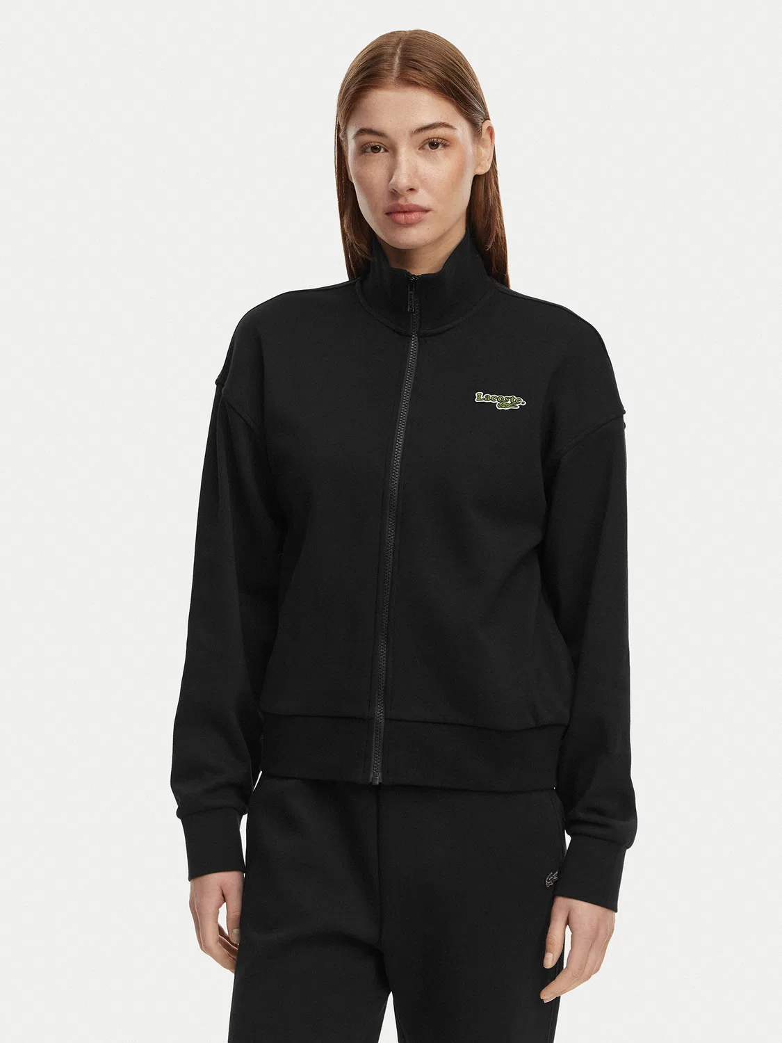 Женский свитшот свободного кроя Lacoste, черный