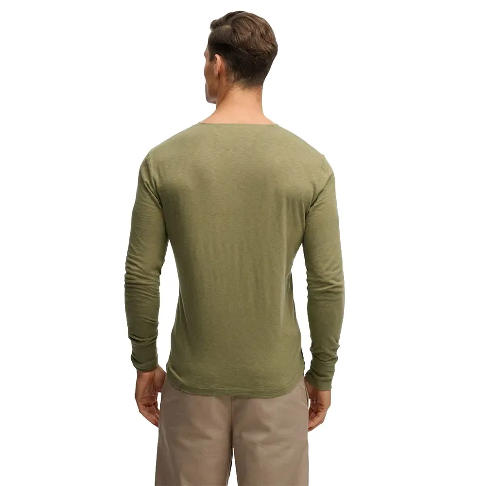 Мужская футболка с длинным рукавом Grandad Superdry, Green — фото 2