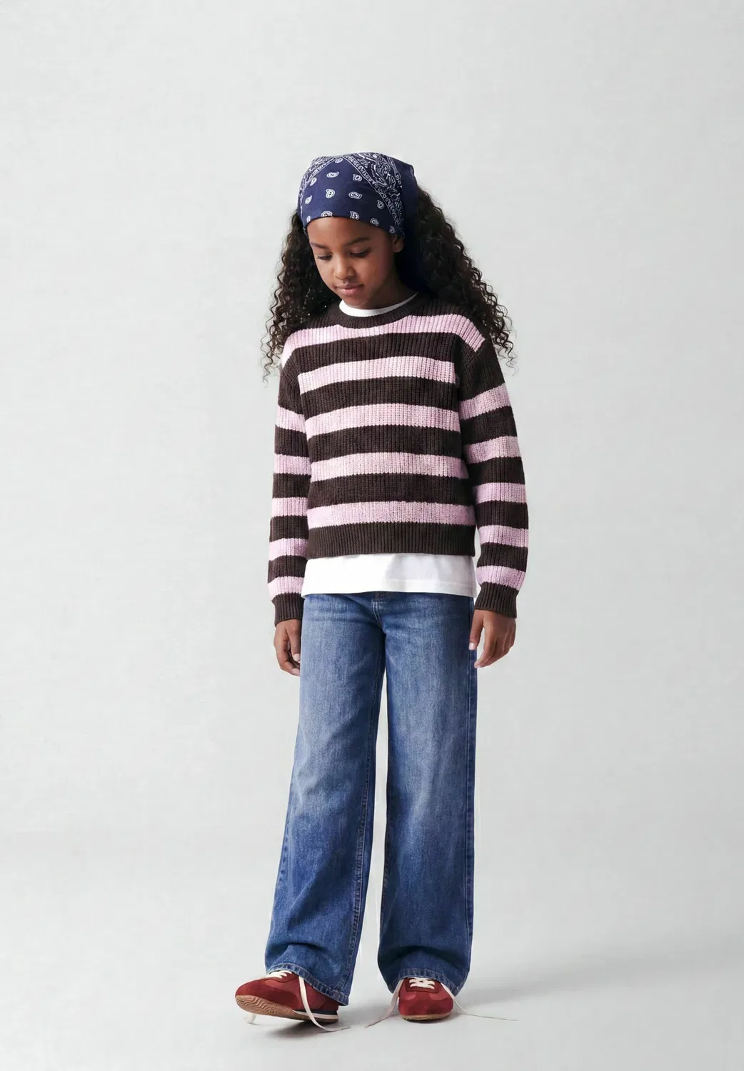 Nkfpnilian ls boxy short knit - jumper Name It, Seal Brown
