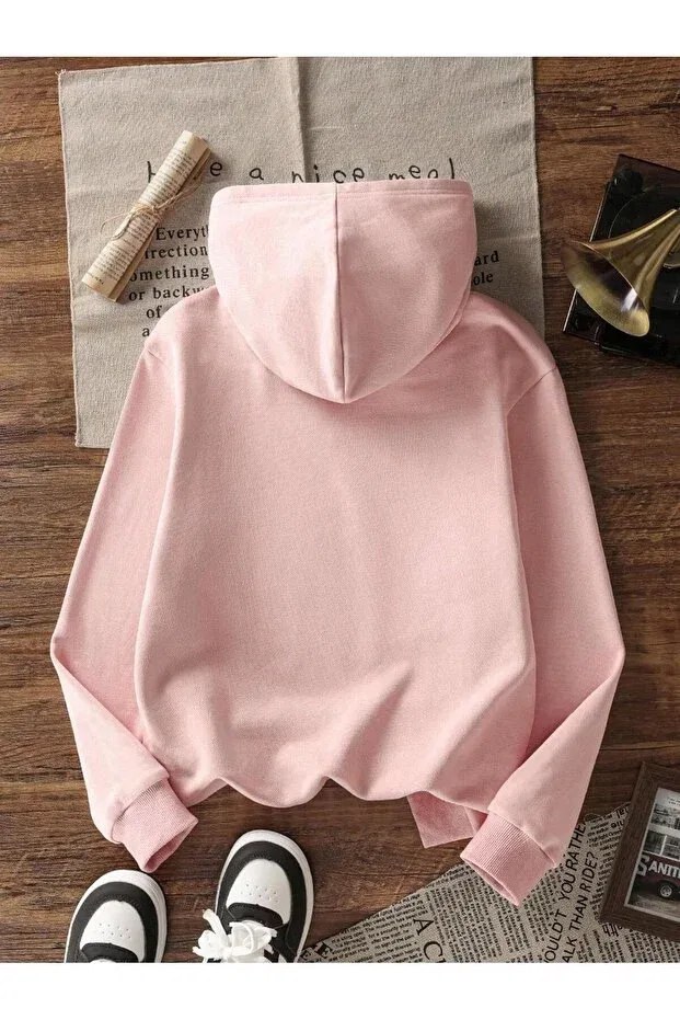 Детские свитшот для девочек с принтом Pink Cute Axolotl And Bubble Tea, Afri, Pink — фото 4