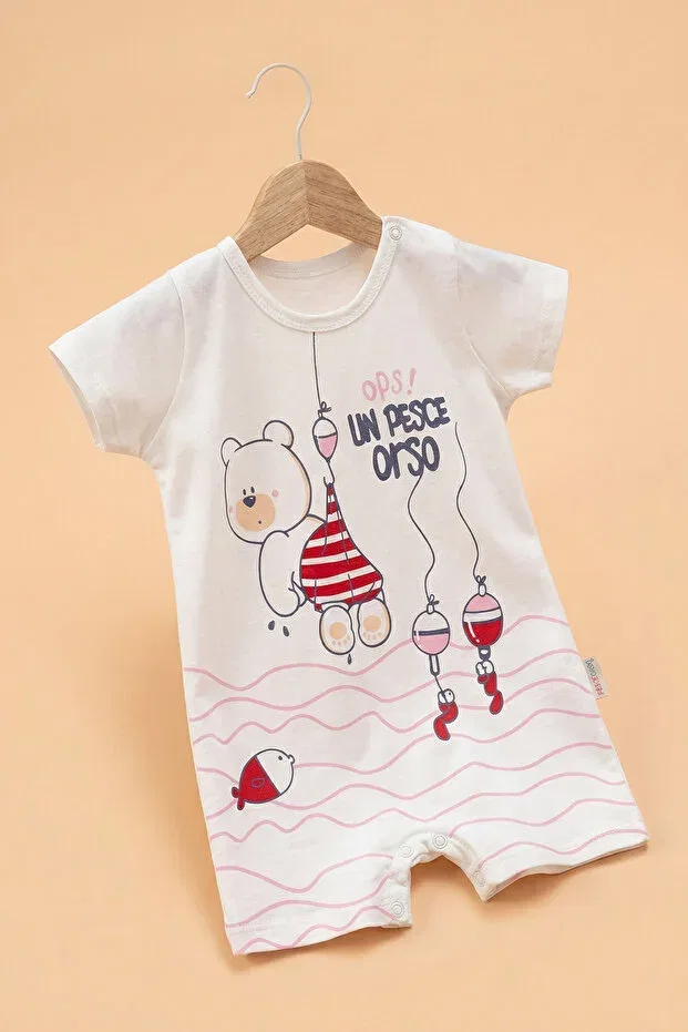 Детский комбинезон для девочек с принтом Tuabella, Girls' Summer Jumpsuit With Fishing Rod Print — фото 3