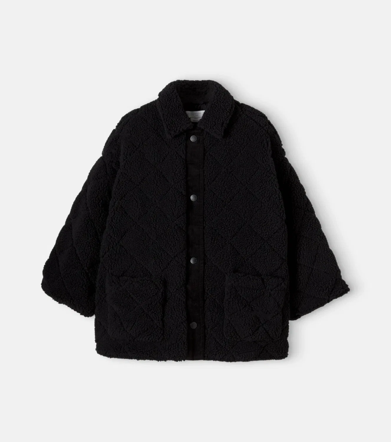 Стеганая куртка-мишка Stella Mccartney Kids, черный