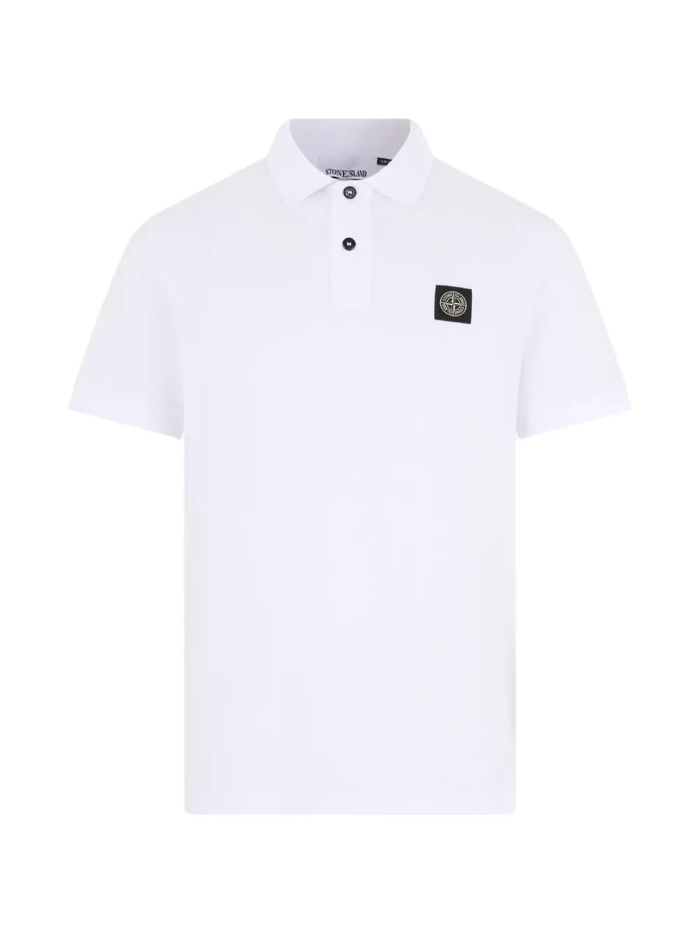 Футболка-поло с нашивкой-логотипом Stone Island, белый