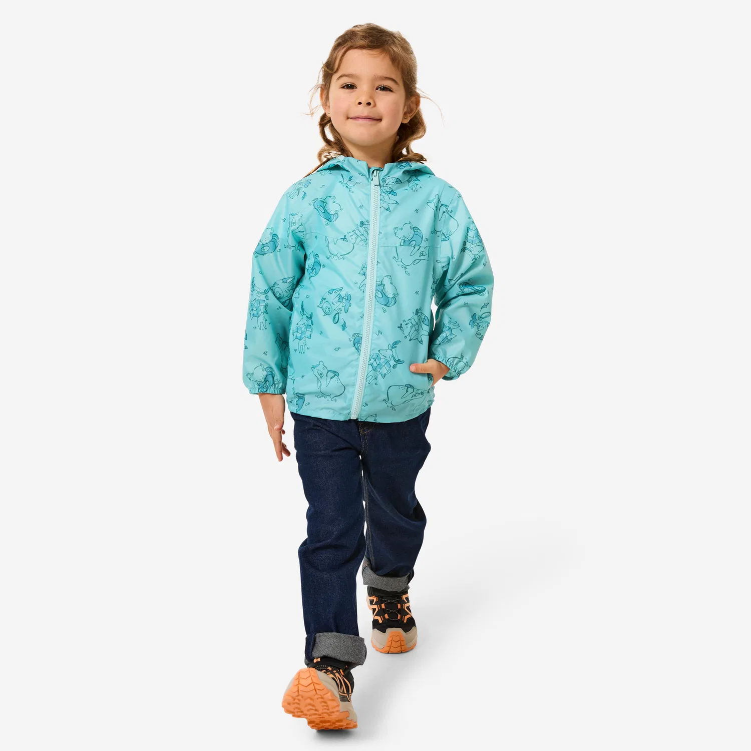 Детская ветровка с капюшоном MH100 Quechua, Blue — фото 2