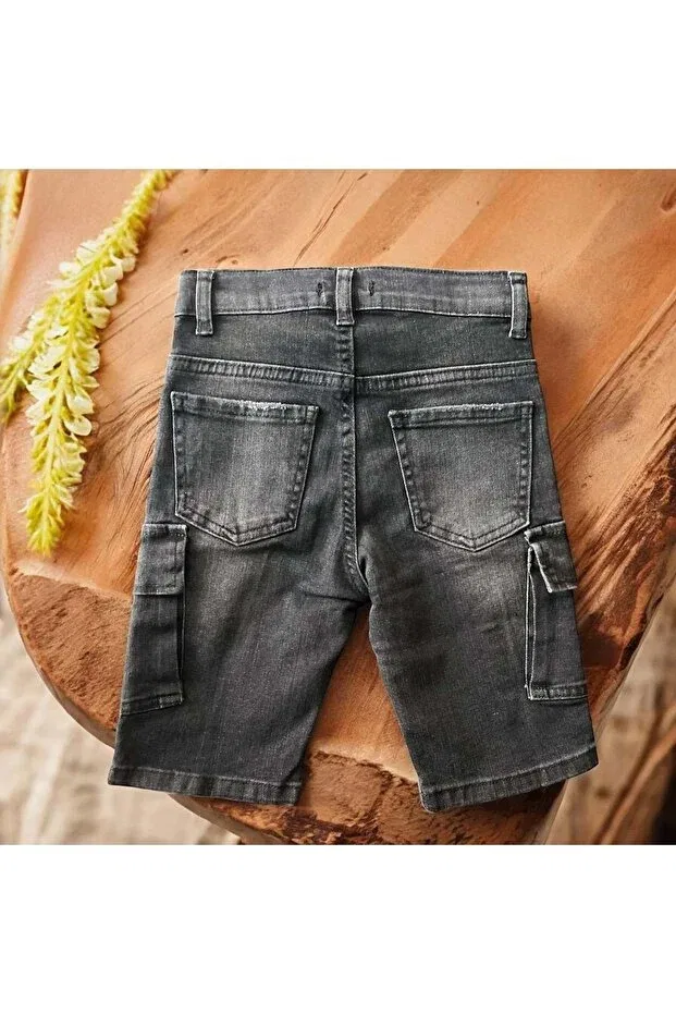 Детские шорты для девочек джинсовые Rindo Kids, Black — фото 2