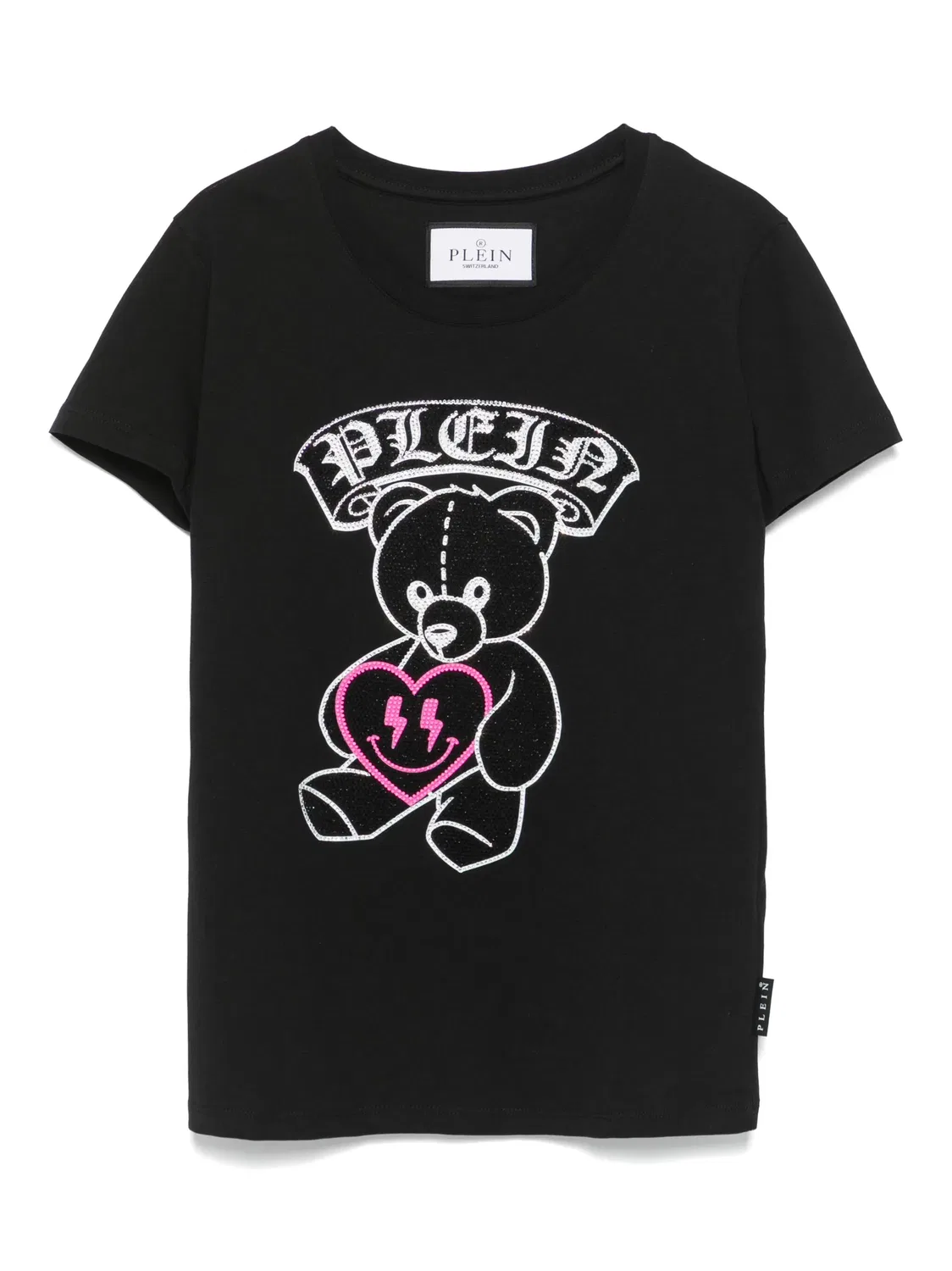 Футболка с декором из страз Philipp Plein, черный