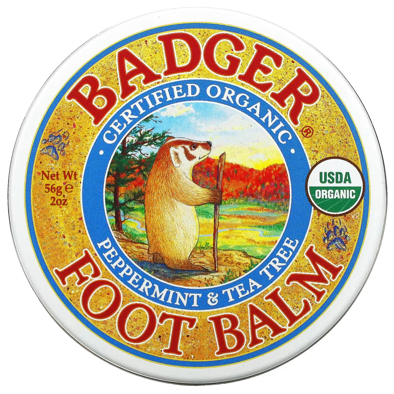 Badger Company, бальзам для ног, перечная мята и чайное дерево, 56 г (2 унции) — фото 4