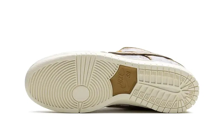 Детские кроссовки с принтом SB Dunk Low Premium Pastoral Print Nike, Hellgrau Gold — фото 4