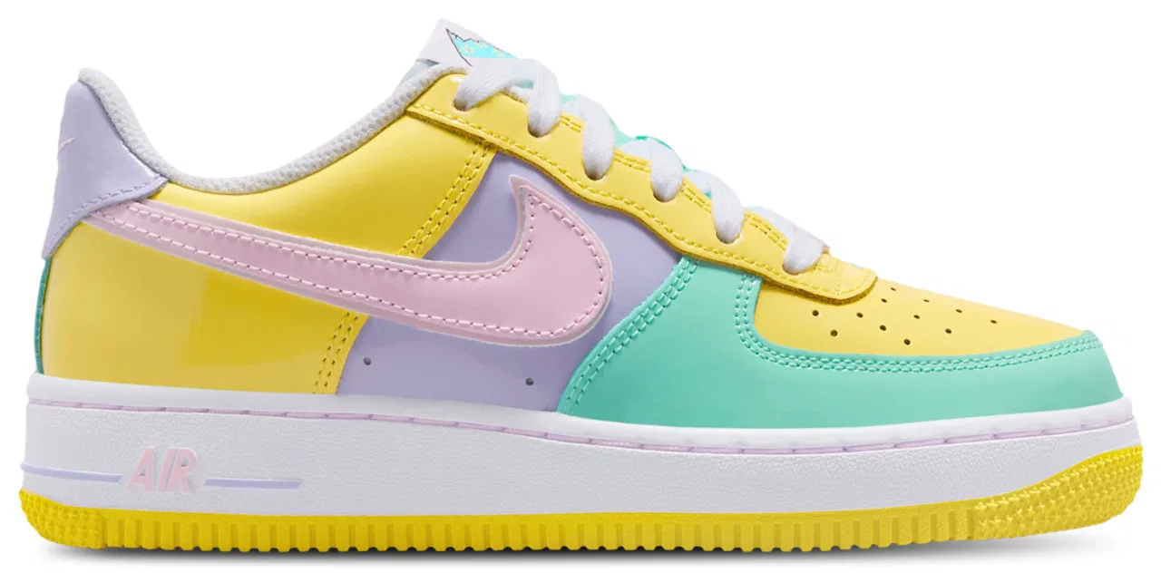 Кеды для мальчиков Air Force 1 Nike, цвет Yellow Pulse/Pink Foam/Emerald Rise