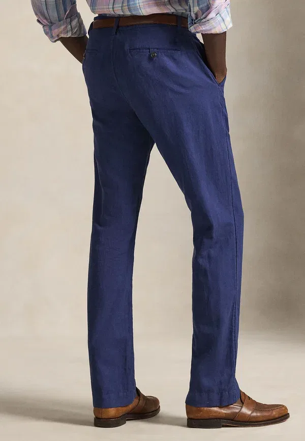 Брюки из льна и хлопка Bedford classic fit linen-cotton pant Polo Ralph Lauren, Dusty Azure — фото 3