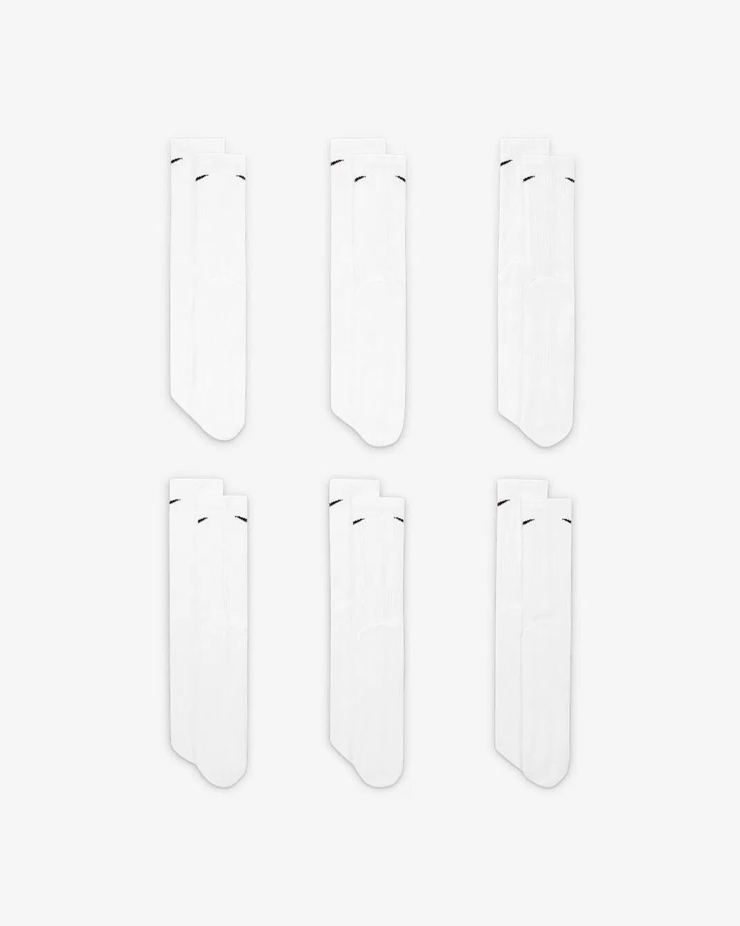 Носки с хлопком Nike Everyday Cotton Cushioned Crew, Ultraweiß — фото 3