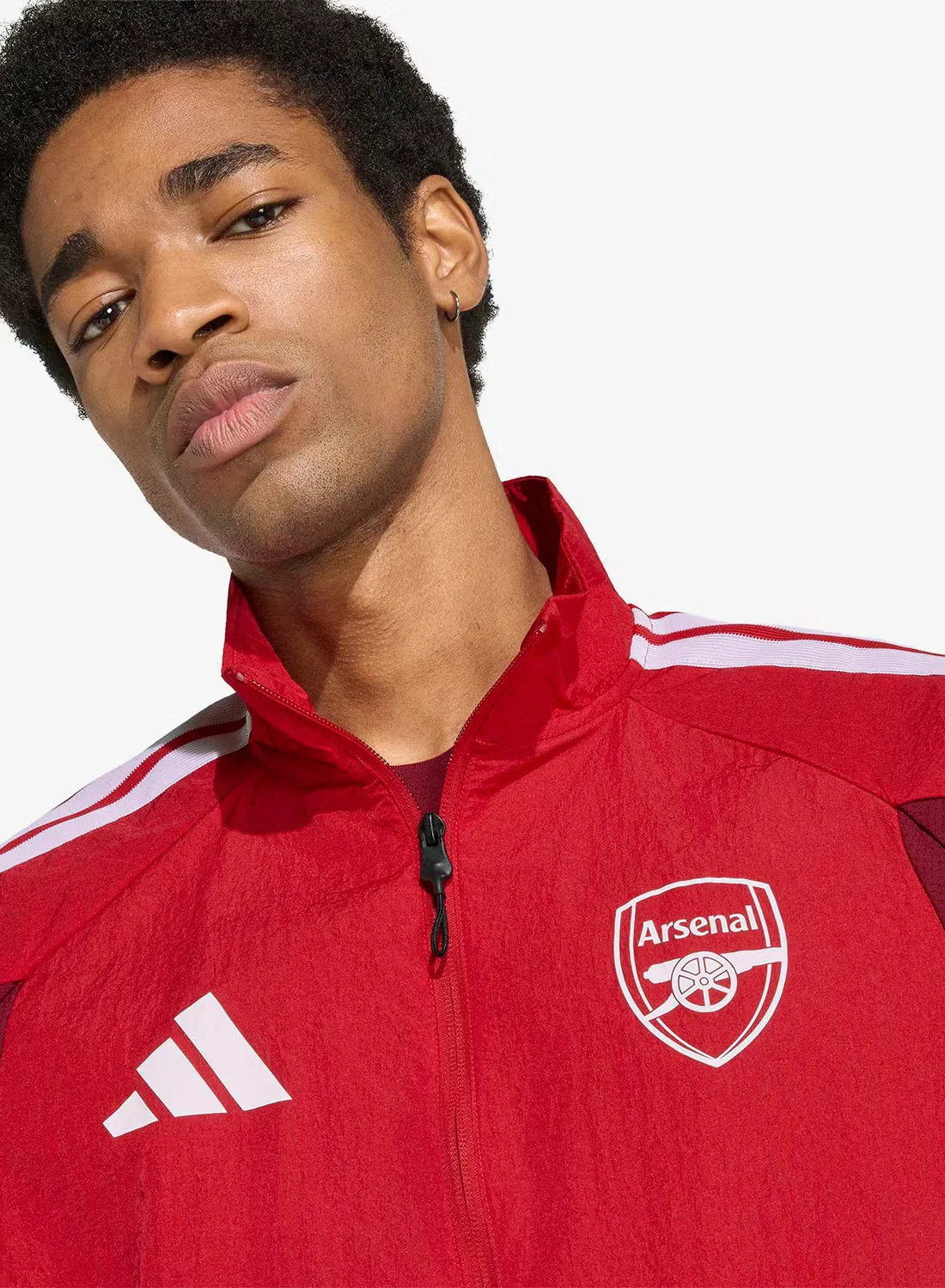 Куртка с воротником-стойкой Arsenal FC Home Anthem Adidas, трек-топ — фото 3
