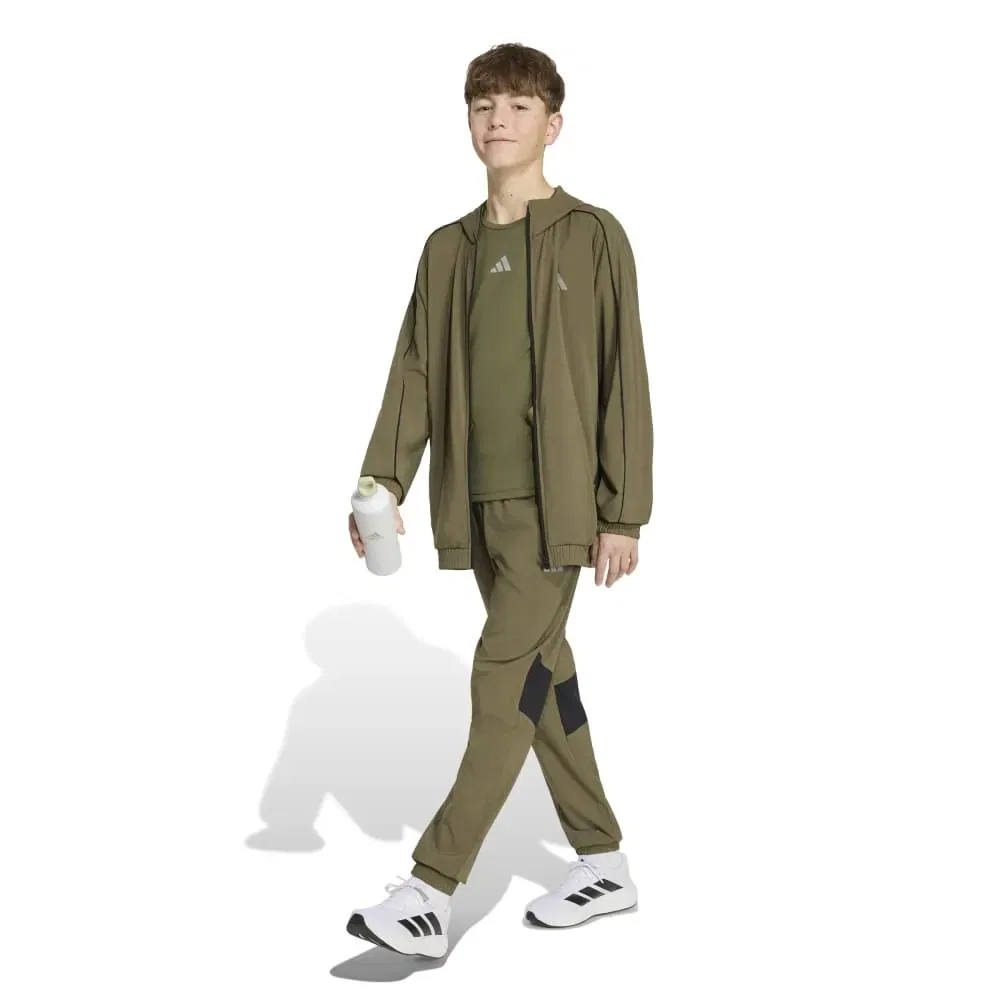 Детские спортивные штаны с технологией CLIMACOOL Adidas Tech Apparel Track, Green — фото 4