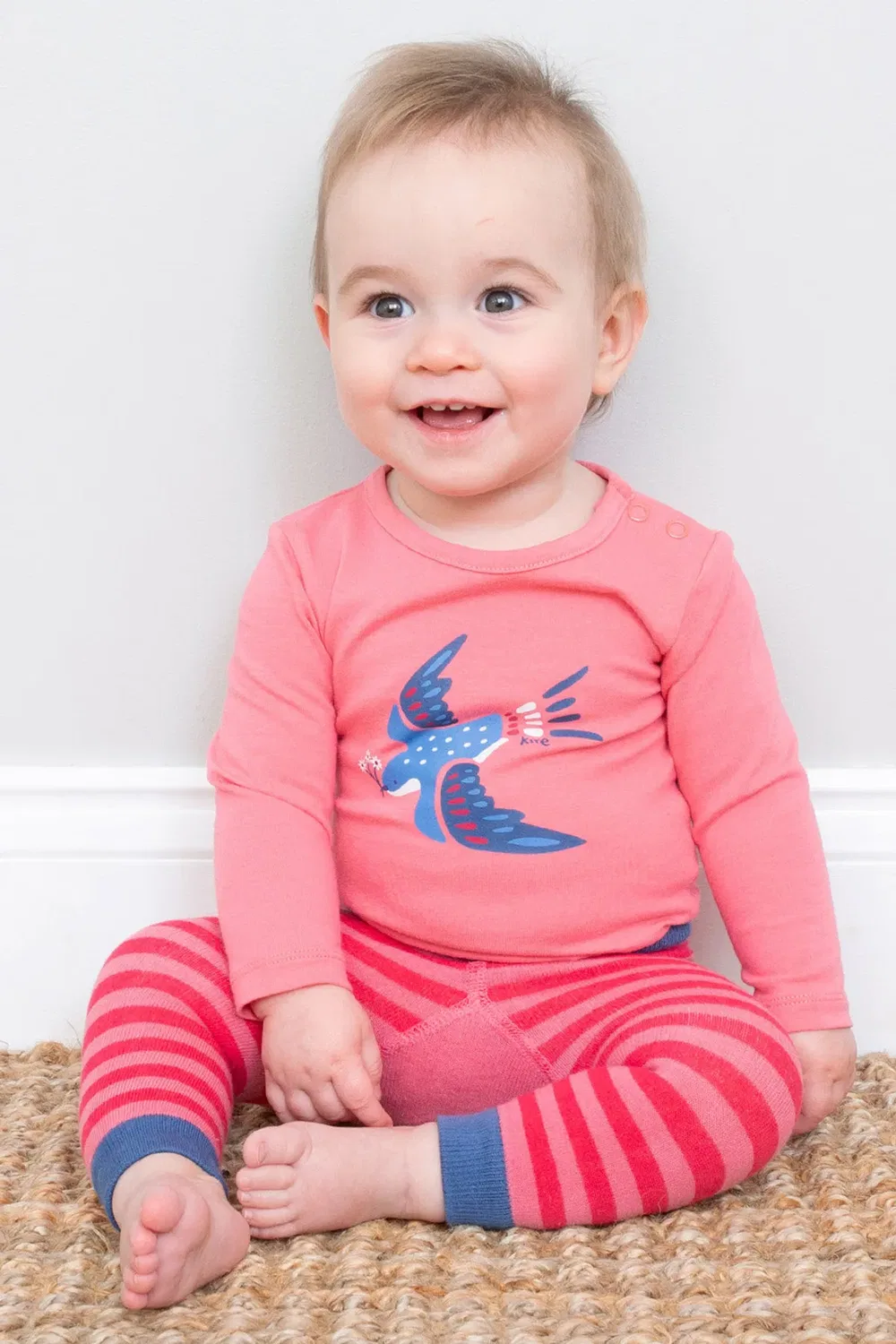 Детское боди для девочек Sweet Sparrow Kite, Pink — фото 3