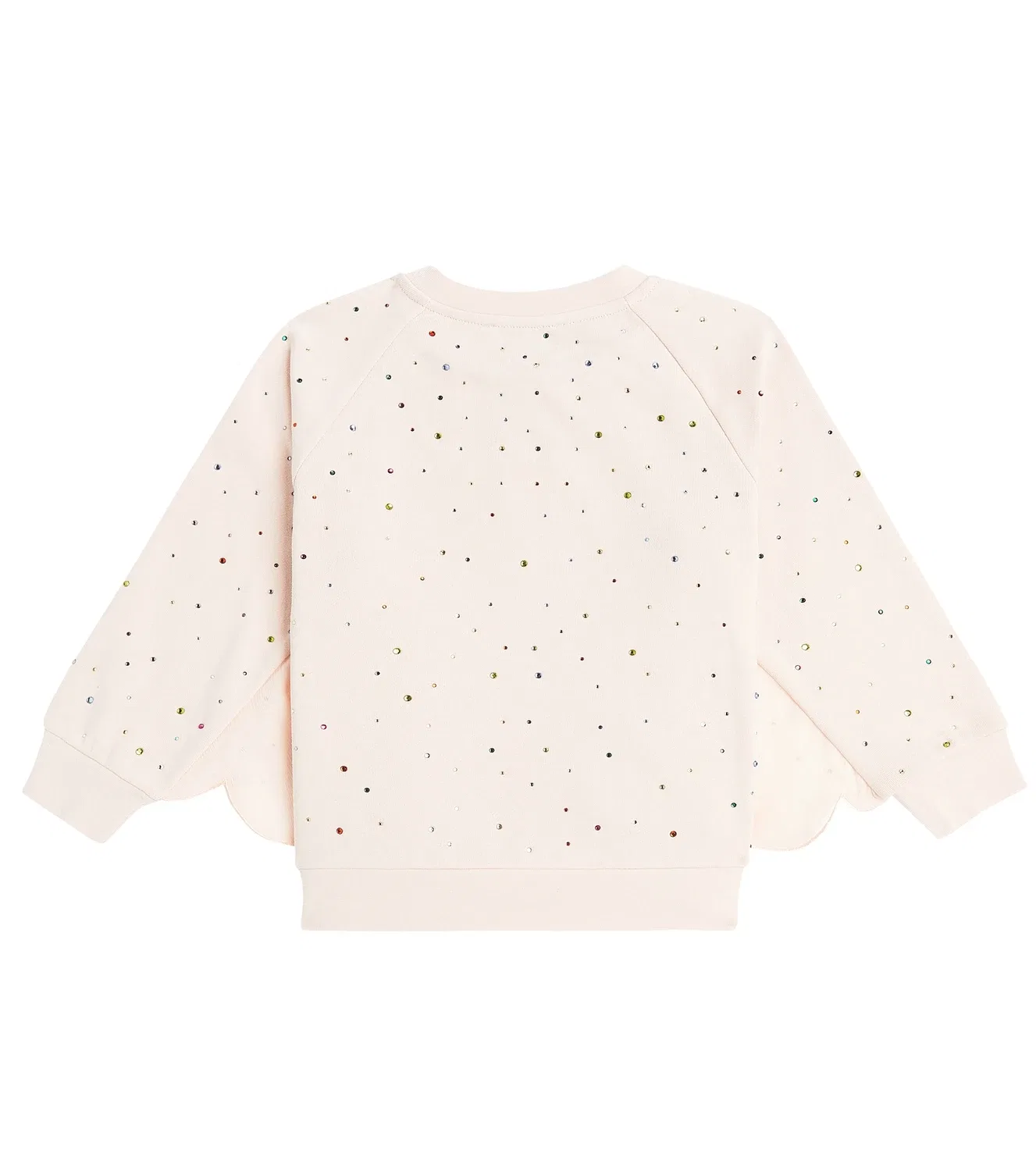 Хлопковая толстовка с декоративной отделкой Stella Mccartney Kids, красный — фото 4