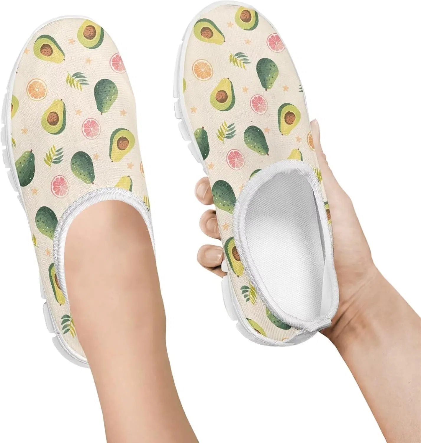 Детские кроссовки для девочек с принтом Ctsgobvahy, Avocado — фото 2