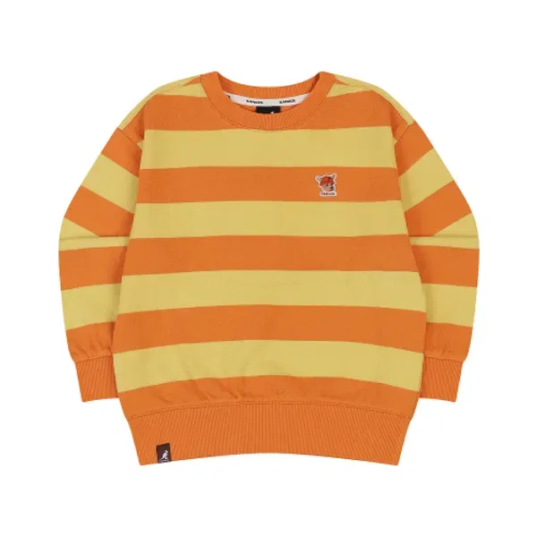 Свитшот с полосками и логотипом, rc 0002, Kangol Kids, оранжевый