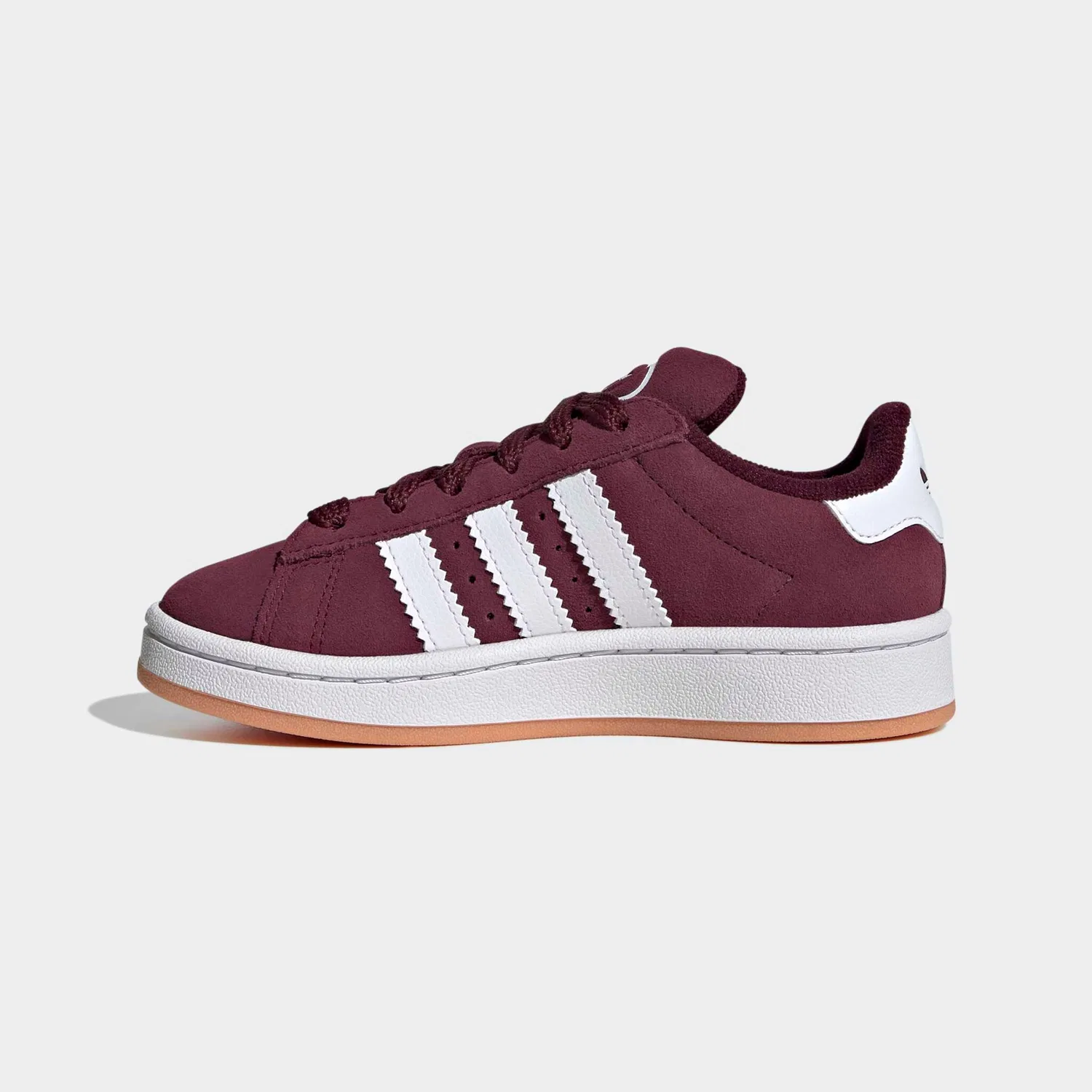 Детские кроссовки с тремя полосками Adidas Originals, Maroon/White/Gum — фото 3