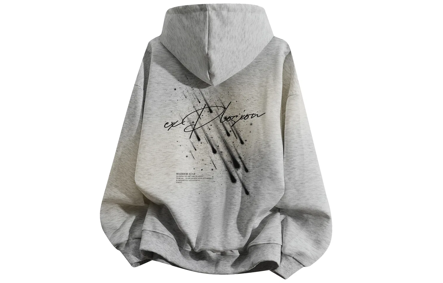 Детский свитшот с капюшоном средней плотности Light Heather Gray (Regular Edition) WARRIOR