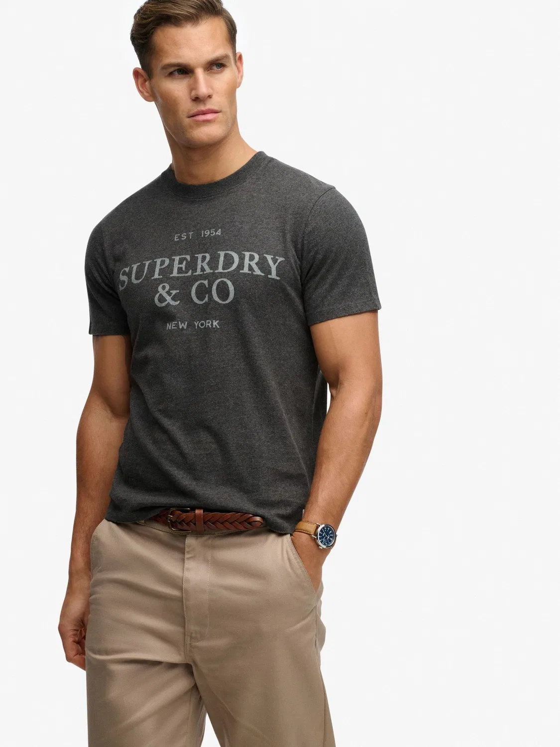Футболка свободного кроя 1954 Company Superdry, серый