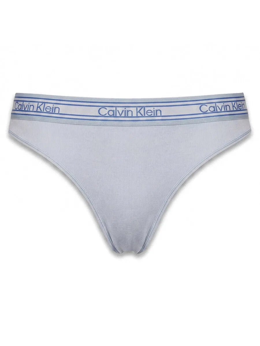 Трусики-стринги Calvin Klein синего цвета