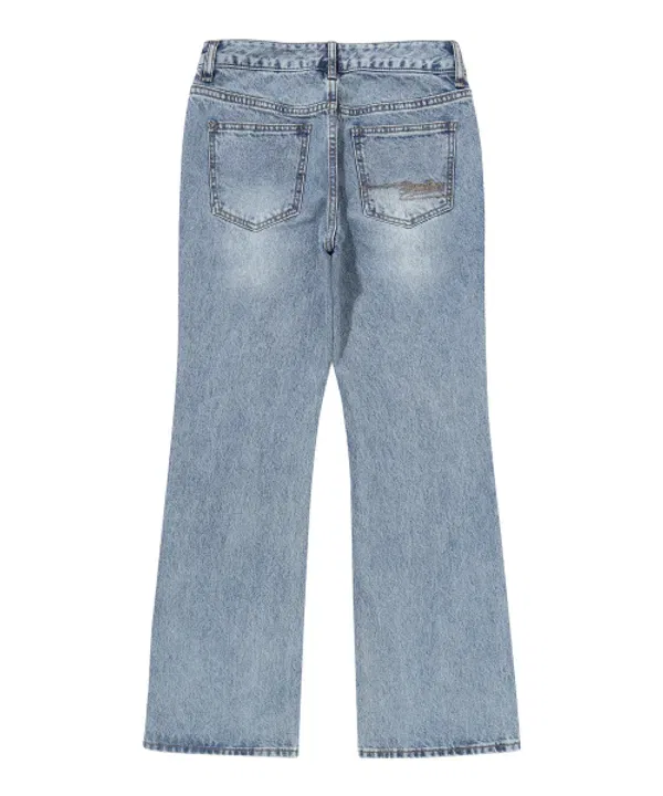 Джинсы буткат с заниженной талией, Superdry, Light Indigo — фото 3