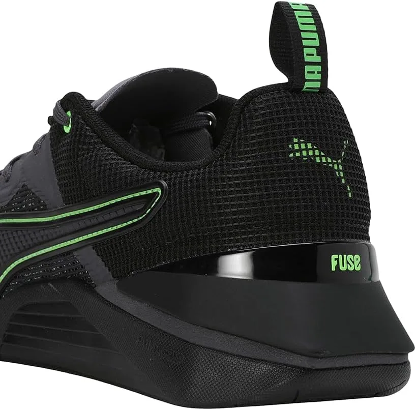 Мужские тренировочные кроссовки PUMA Fuse 3.0, черный/зеленый/серый — фото 4