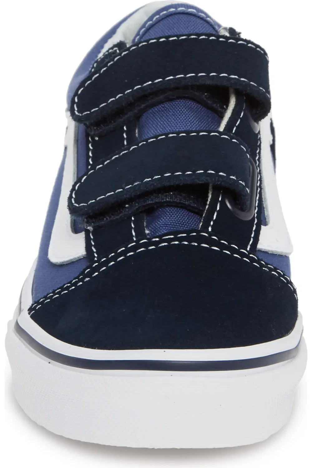 Кеды детские на липучках Old Skool Vans, Navy/True White — фото 4