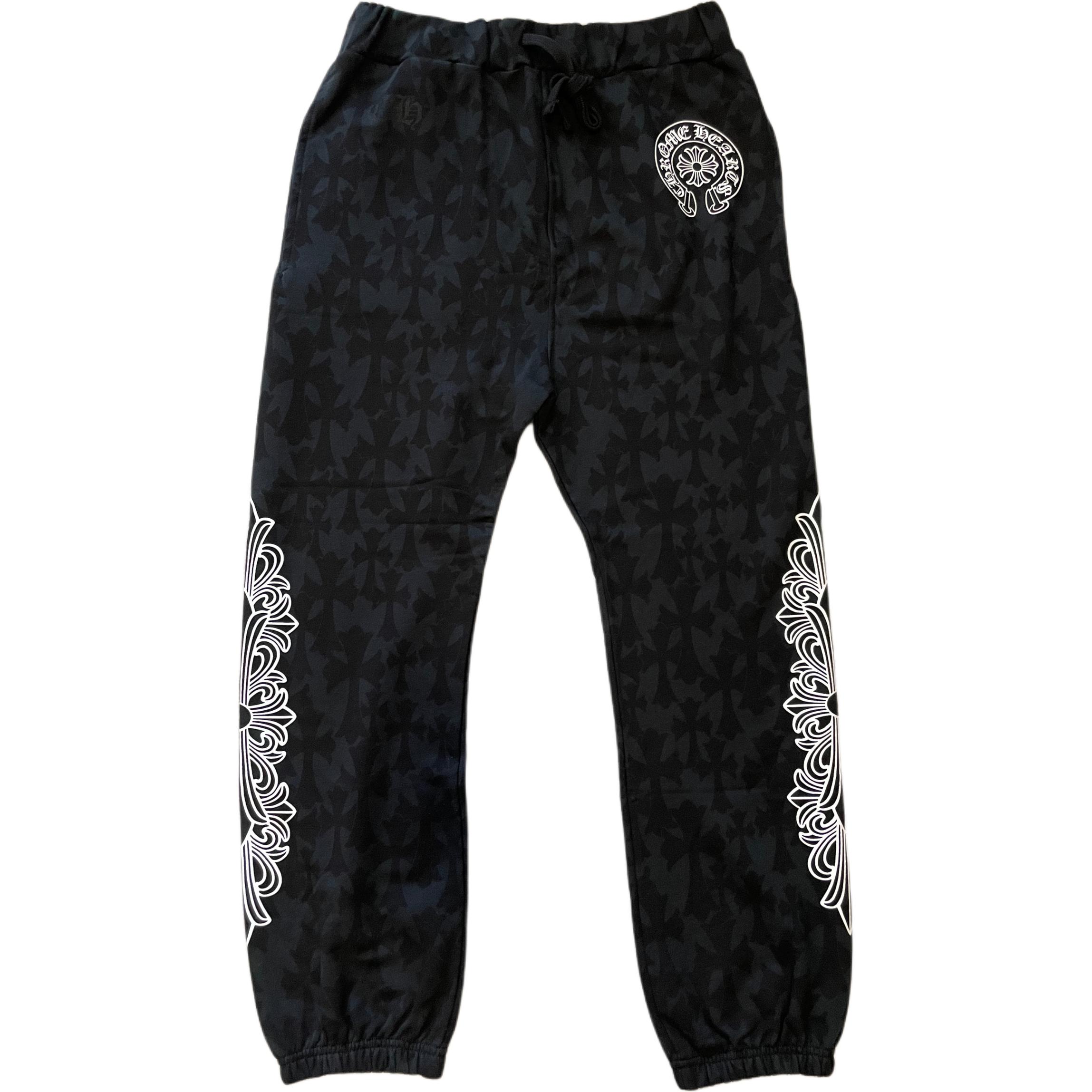 

SS25 вязаные спортивные штаны мужские Chrome Hearts, черный