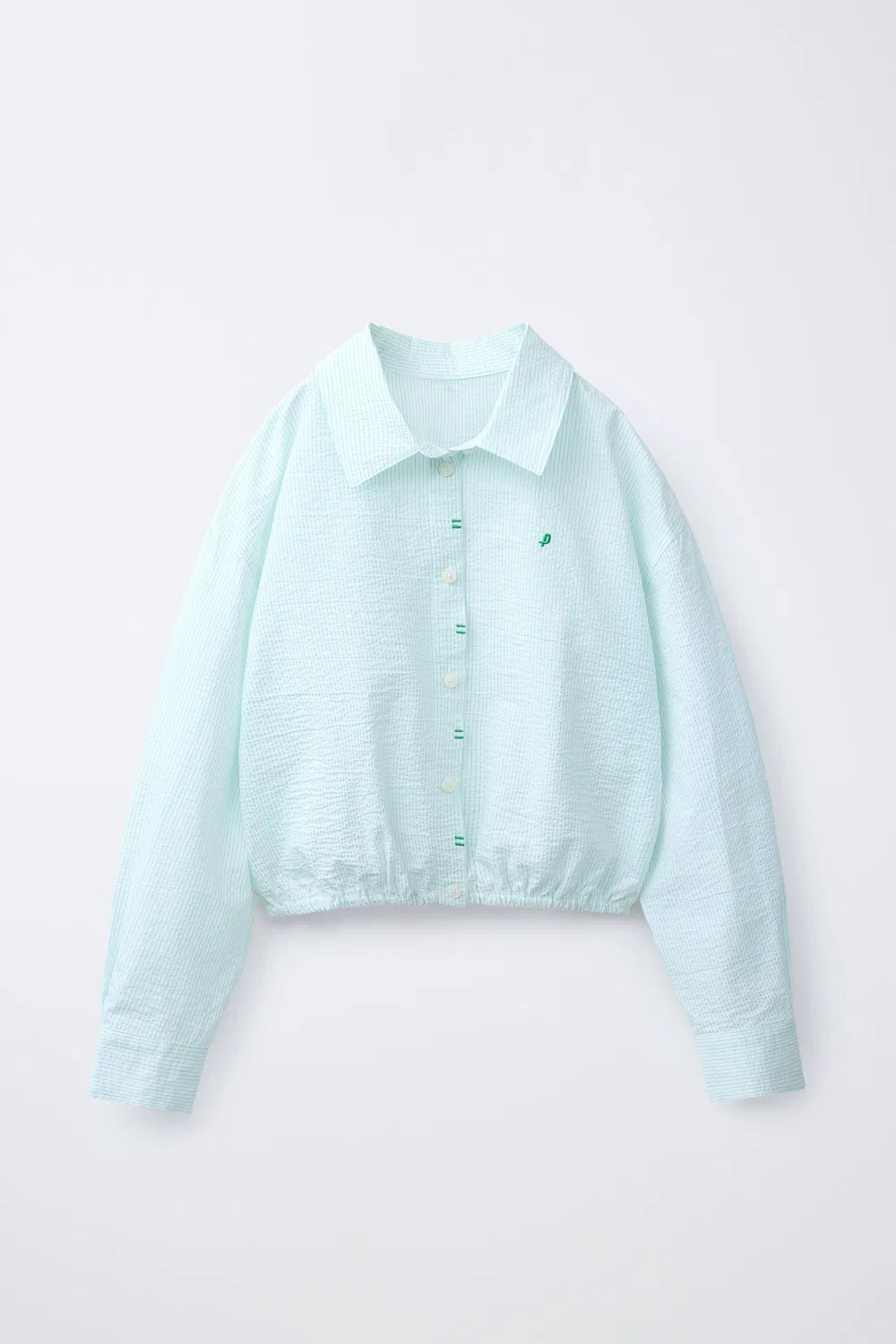 PENN Полосатая рубашка ZARA, Green/Ecru