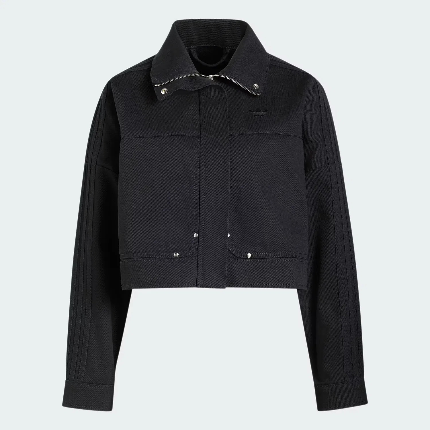 Женская куртка свободного кроя Premium Essentials Twill Jacket Adidas Originals, черный — фото 4