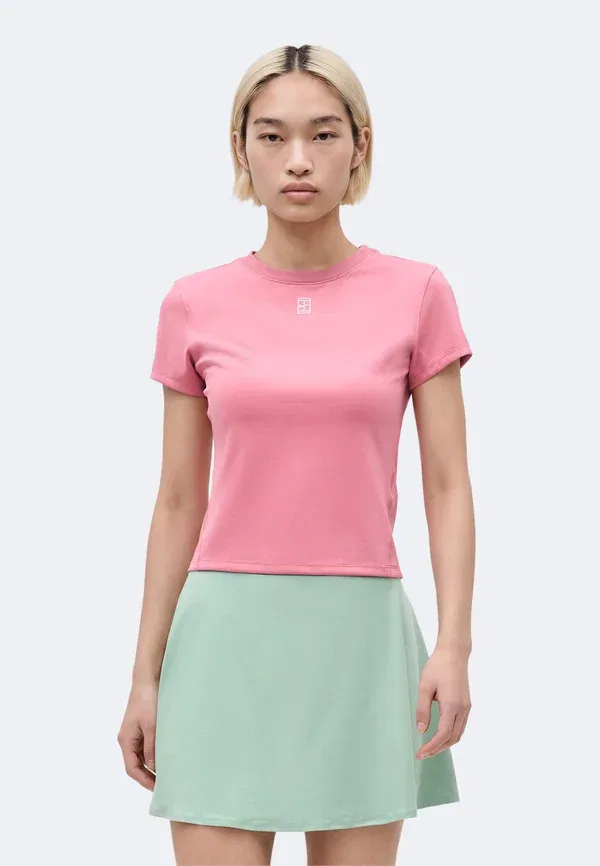 Футболка теннисная Nikecourt Advantage, дышащая, Dri-fit (Nike), Nike Performance, Peony, White, белый
