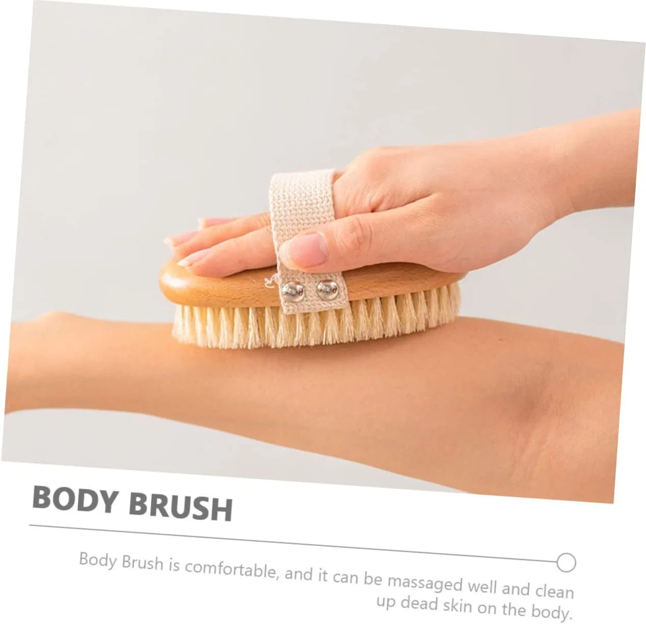 Щетка для тела с щетиной, Healeved, дерево, 150 г, мультиколор — фото 3