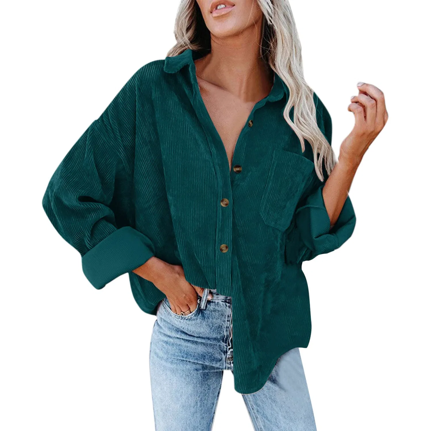 Женское худи с длинным рукавом Oversized Striped, Green