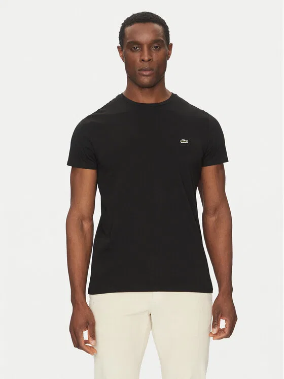 Футболка Lacoste Regular Fit, мужская, однотонная, черный