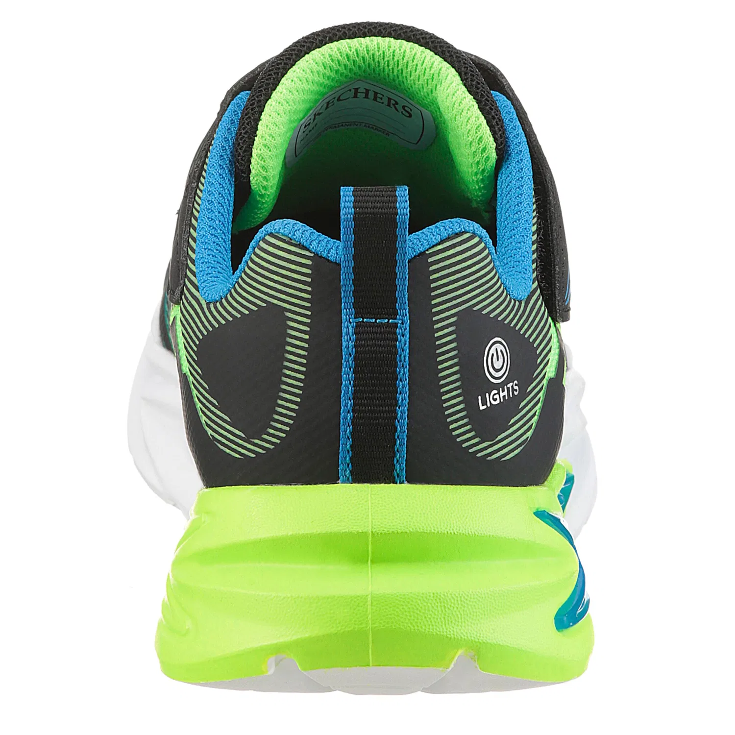 Детские кроссовки с подсветкой Skechers FLEX-GLOW ULTRA, Black/Neon Yellow — фото 3