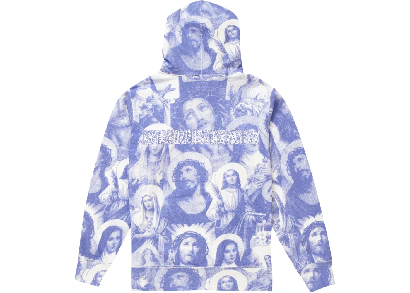 Мужской худи с принтом Supreme Jesus and Mary Sweatshirt Supreme, Purple — фото 2
