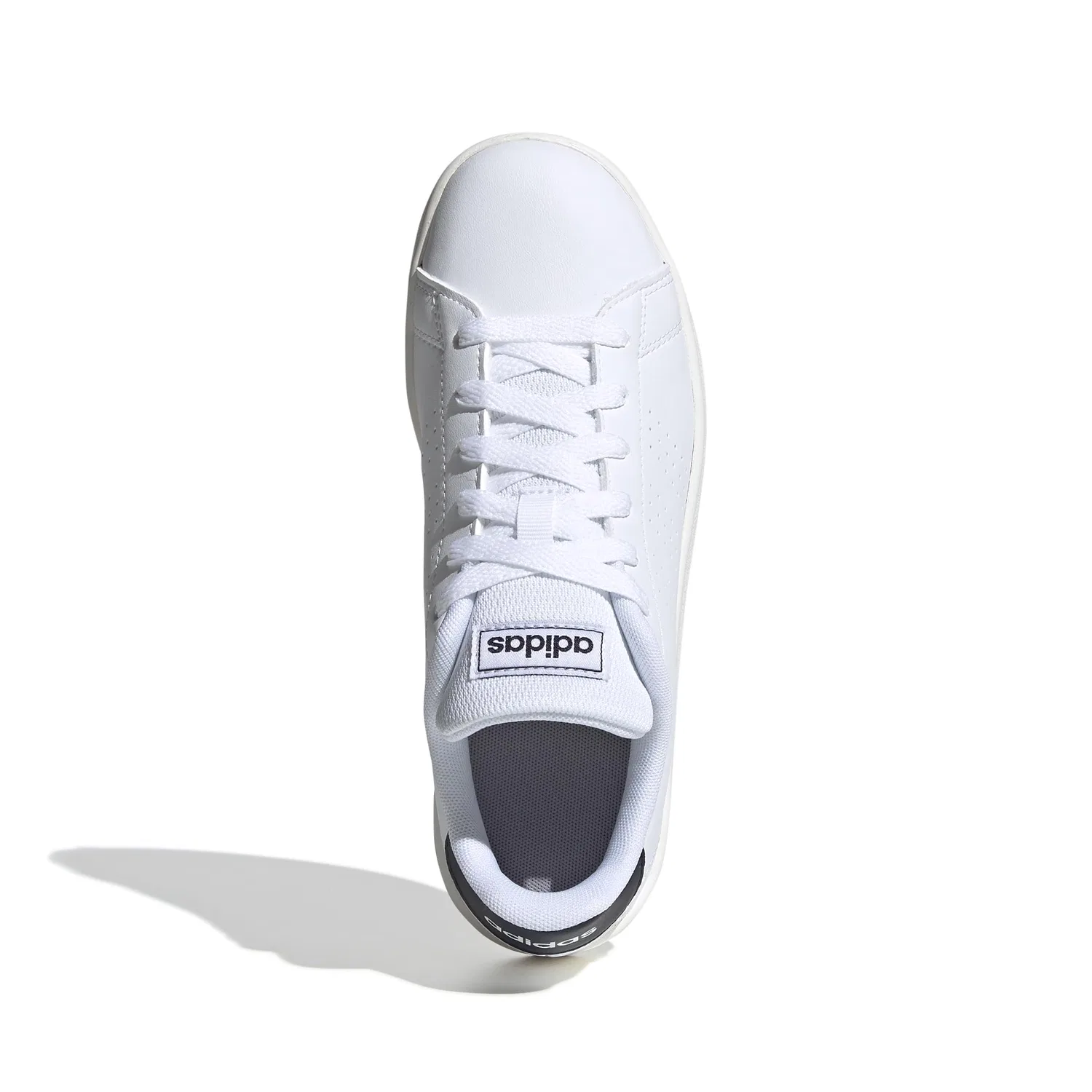 Детские кроссовки с перфорацией Advantage K Adidas, Cloud White Green Grey Two 100 — фото 4