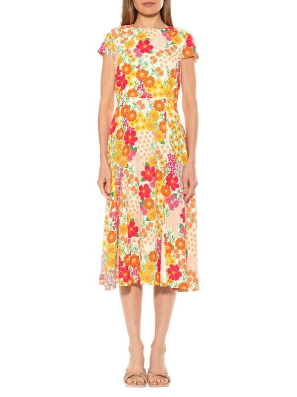 

Платье миди lily с высоким разрезом Alexia Admor Floral paradise