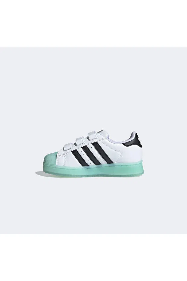Детские кроссовки для мальчиков с подсветкой Adidas, Cloud White / Semi Flash Aqua — фото 4